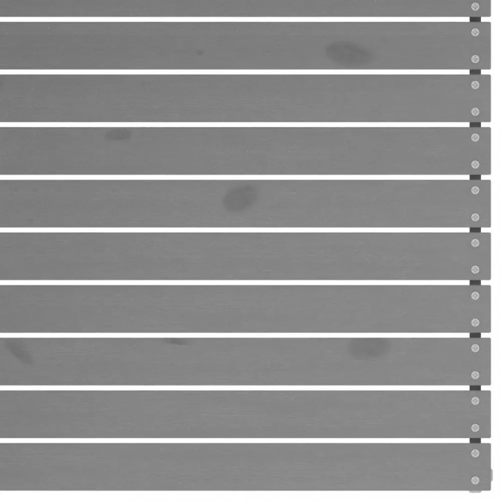2 db szürke tömör fenyőfa kerti sarokkanapé