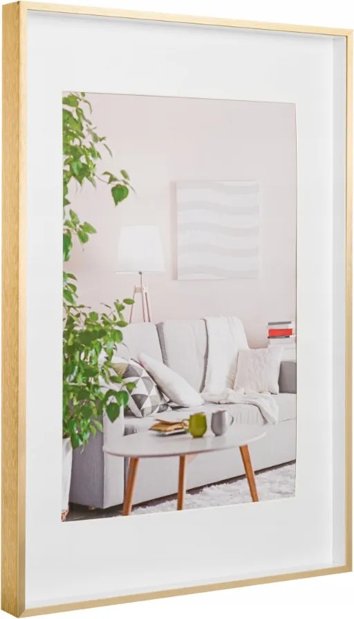 Képkeret 30x40 alumínium doboz 3D mély arany kézműves