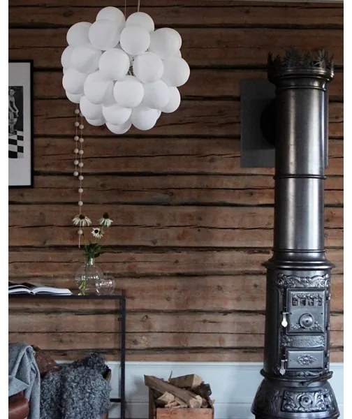 ByRydens 4200440-5002 - Csillár zsinóron GROSS 8xG9/4W/230V fehér