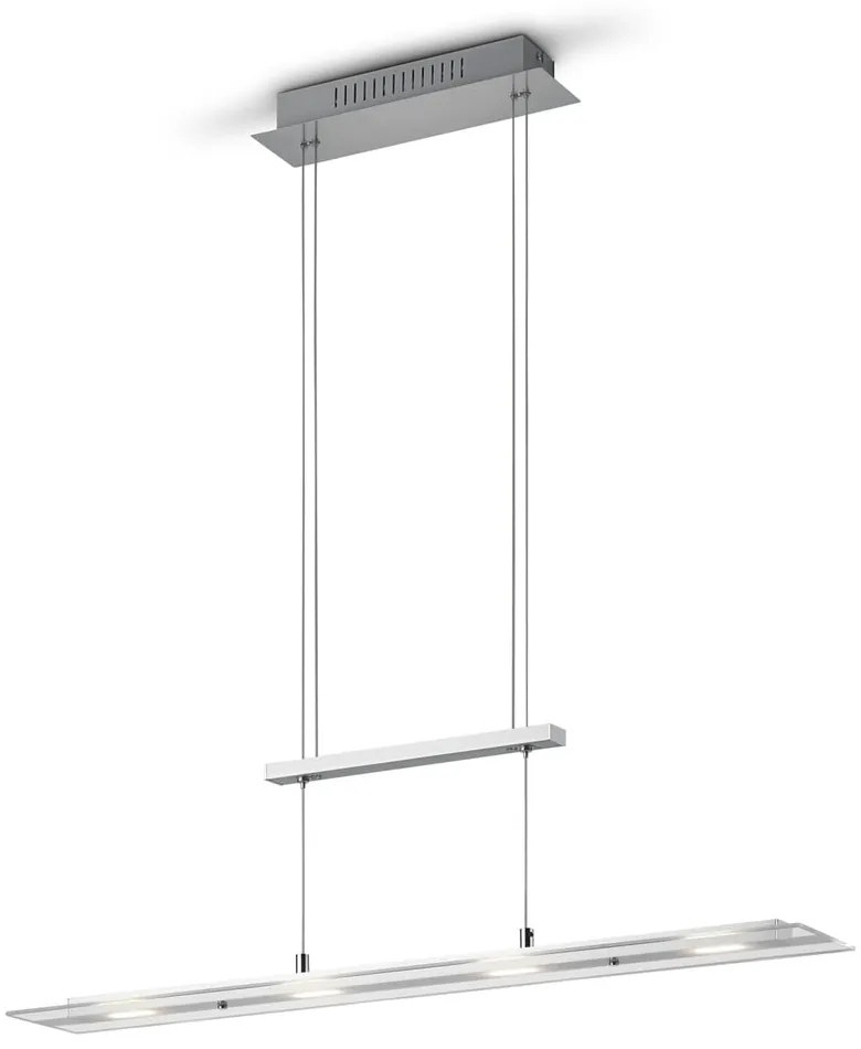 Szürke LED függőlámpa üveg búrával Milos – Reality