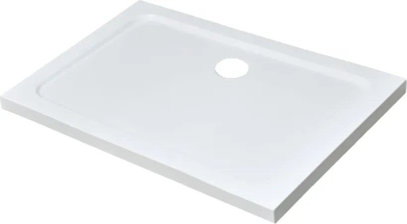 Modena Slim aszimmetrikus szögletes akril zuhanytálca, 80x100x5,5 cm-es méretben