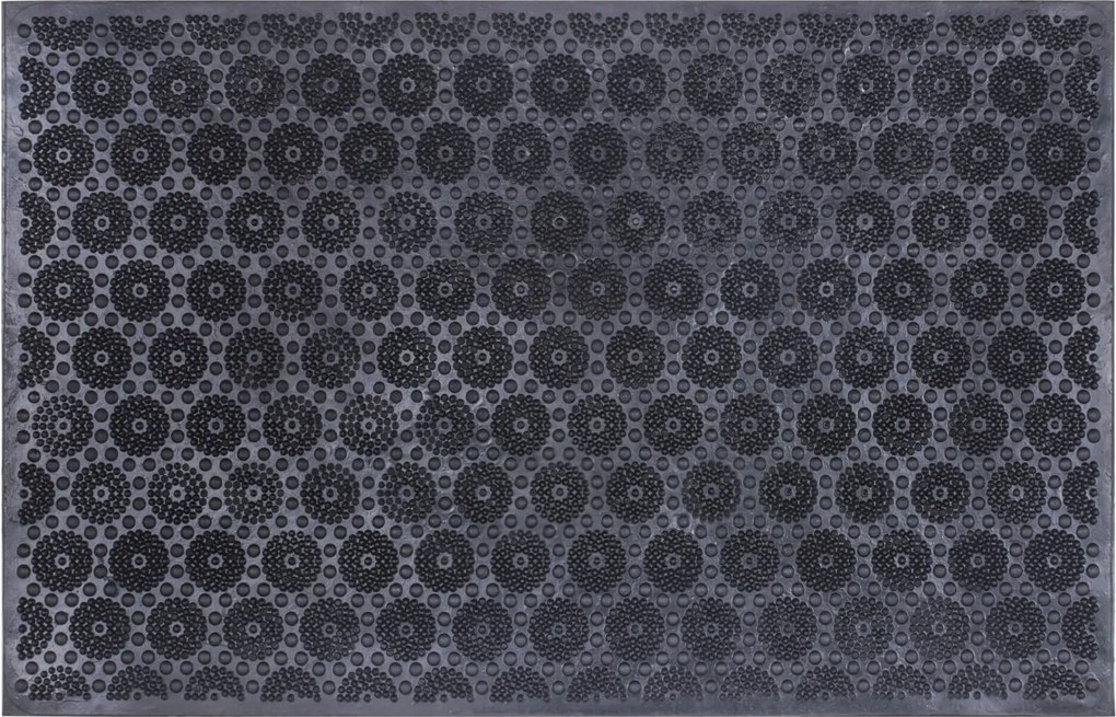 Lábtörlő cipőajtó alá gumi atom 58 x 36,5 sötét fekete Tömör