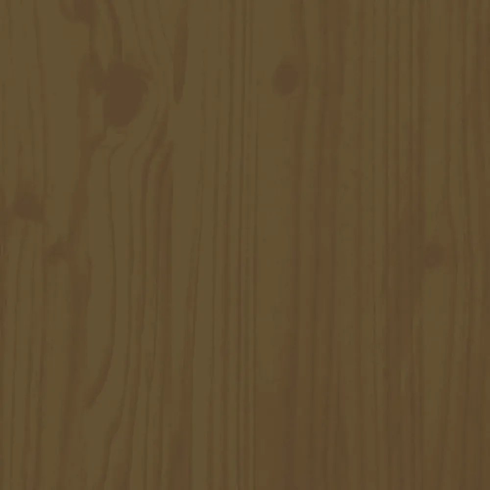 mézbarna tömör fenyőfa ágyfejtámla 206 x 4 x 100 cm