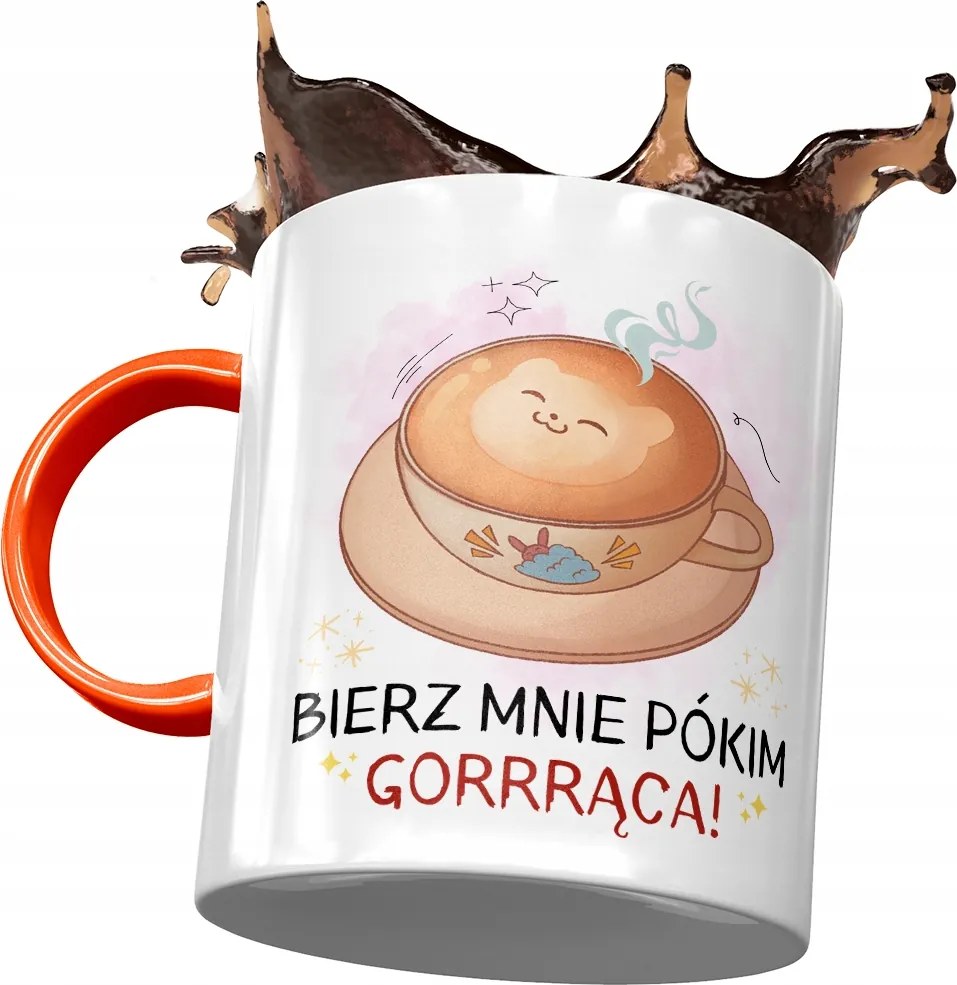 Narancssárga Bögre Vicces Melegítő Nyomtatott Fotóval