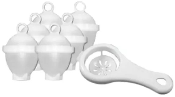 Tojásfőző pohár - 6 db + tojás szétválasztó