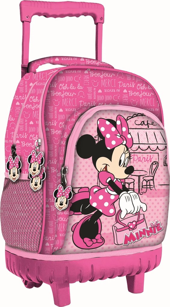 Disney Minnie Paris prémium gurulós iskolatáska, táska 44 cm