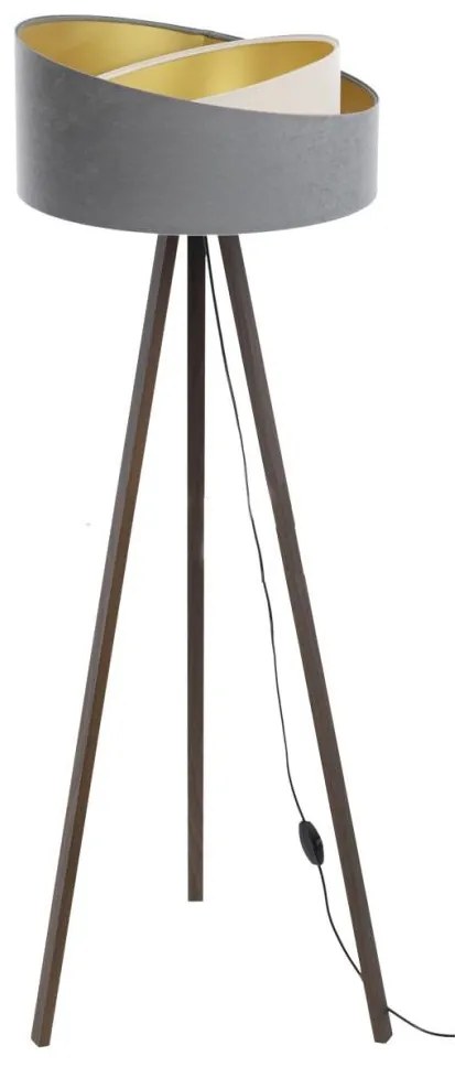 Állólámpa GALAXY 1xE27/60W/230V szürke/barna