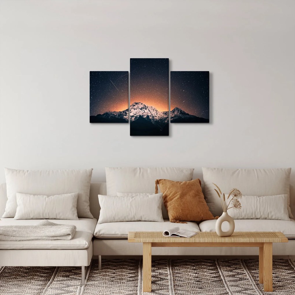 Egy éjszakai égbolt és a hegy képe (90x60 cm)