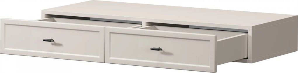 Lorini fali konzolasztal / fali toalettasztal 100 cm - kasmír / fekete T-bar fogantyúk