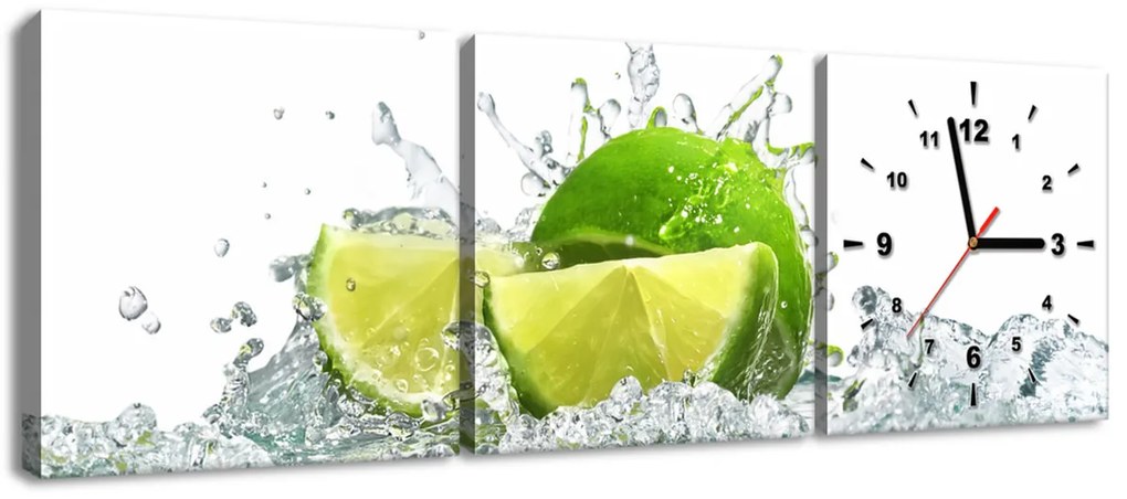 Gario Órás falikép Zöld lime - 3 részes Méret: 90 x 70 cm