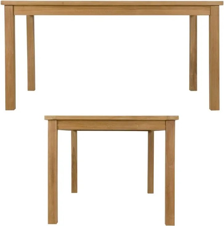 DIVERO Étkező asztal masszív 150 x 90 cm