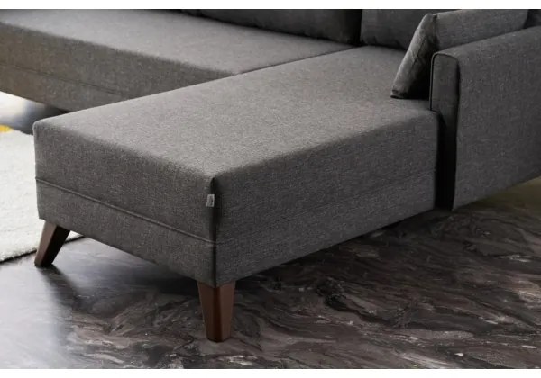 RIGA jobb oldali L-alakú sarokkanapé, antracit