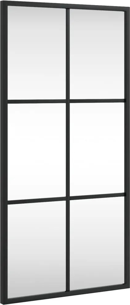 vidaXL fekete téglalap alakú vas fali tükör 30 x 60 cm