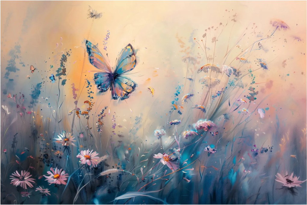 Kép - Rét pillangóval II (90x60 cm)