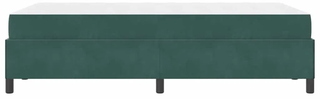Ágykeret Sötétzöld és zöld és fehér 120 x 200 cm Bársony