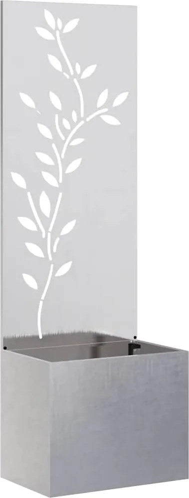 vidaXL Kertvédő vászon Virágos Ezüst 50 x 140 cm Rozsdamentes acél