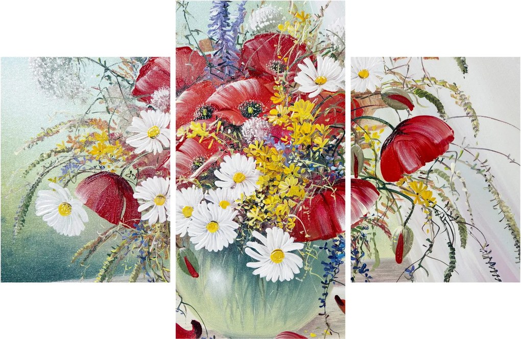 Egy váza képe vadvirágokkal (90x60 cm)