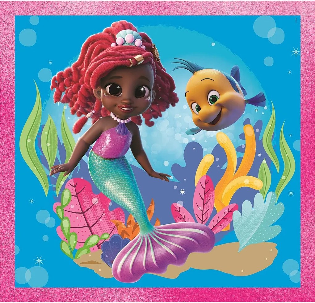 Disney Hercegnők Junior Ariel 3x48 db-os puzzle Clementoni