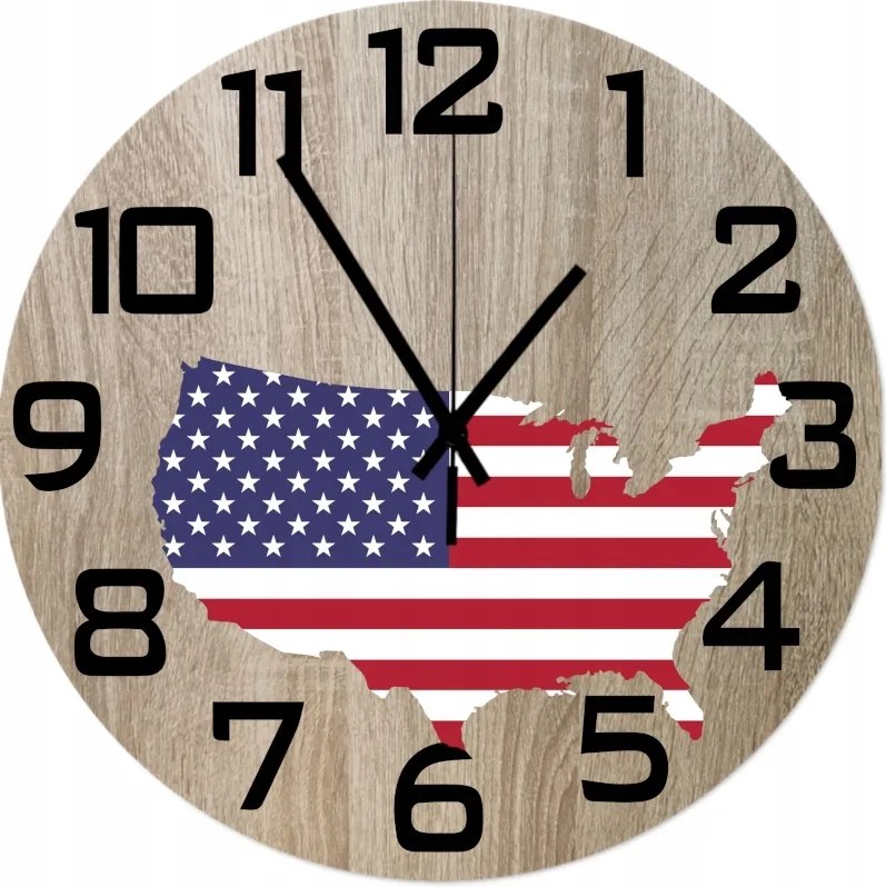 Dekoratív falióra amerikai zászlóval Amerika 45 cm