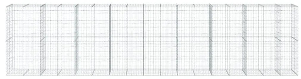 horganyzott vas gabion kosár fedéllel 850 x 100 x 200 cm