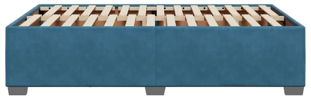 kék bársony ágykeret 120 x 200 cm