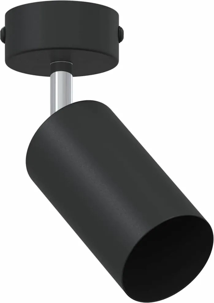 vidaXL Mennyezeti spotlámpa fényszórókkal Fekete 6 x 6 x 16 cm Fém