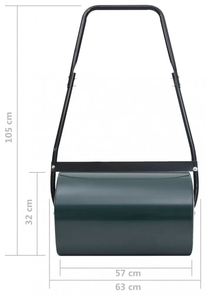 zöld és fekete gyephenger 63 cm 50 L