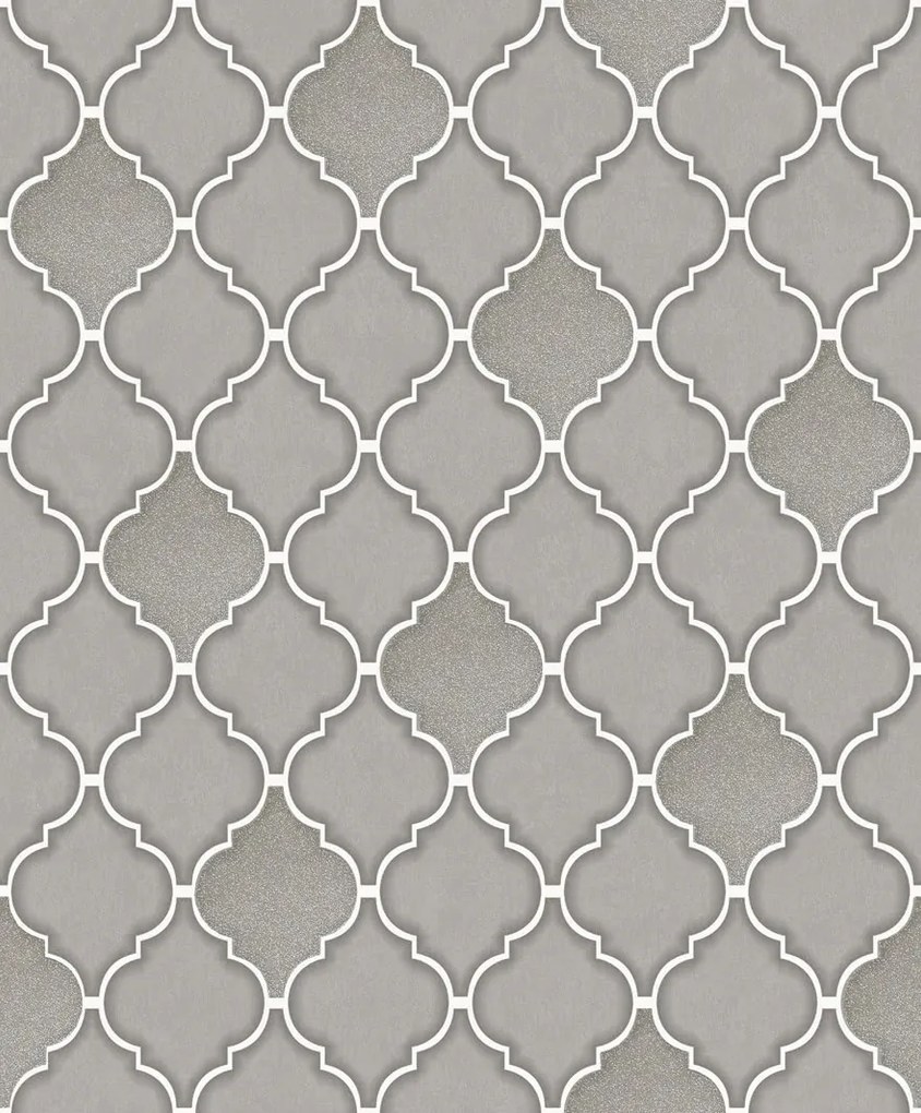 Vinyl Tapéta A Fürdőszobába Szürke Lóhere Csempe