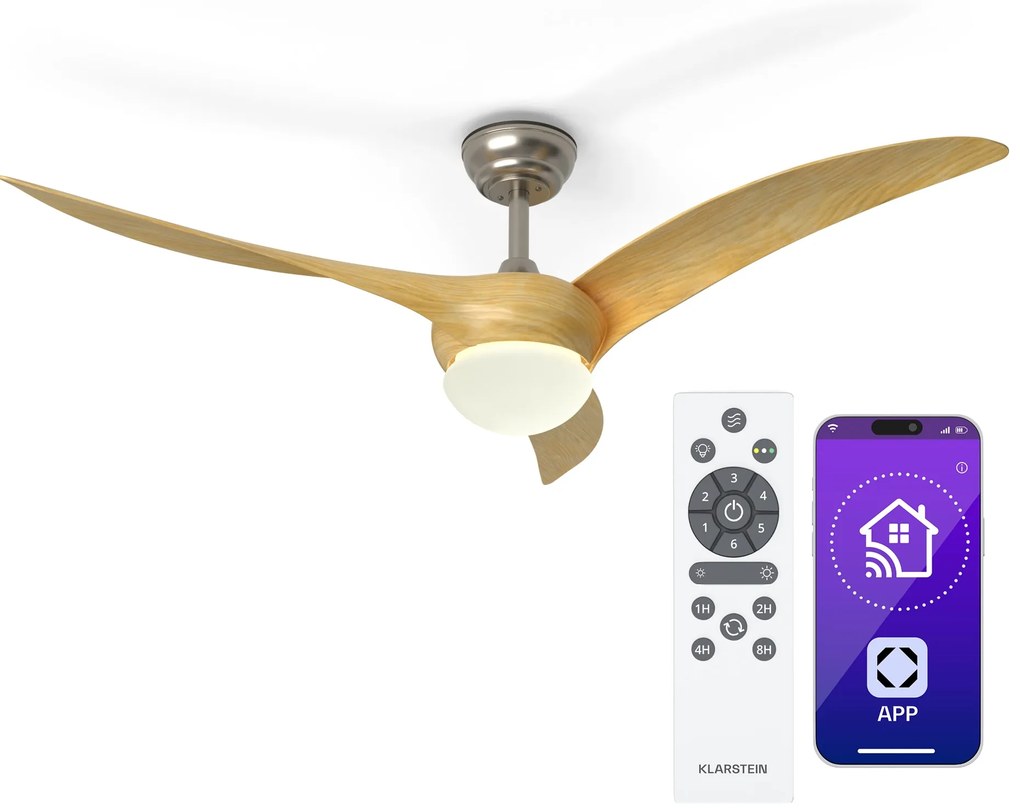 Klarstein Monteverde mennyezeti ventilátor állítható fényerővel