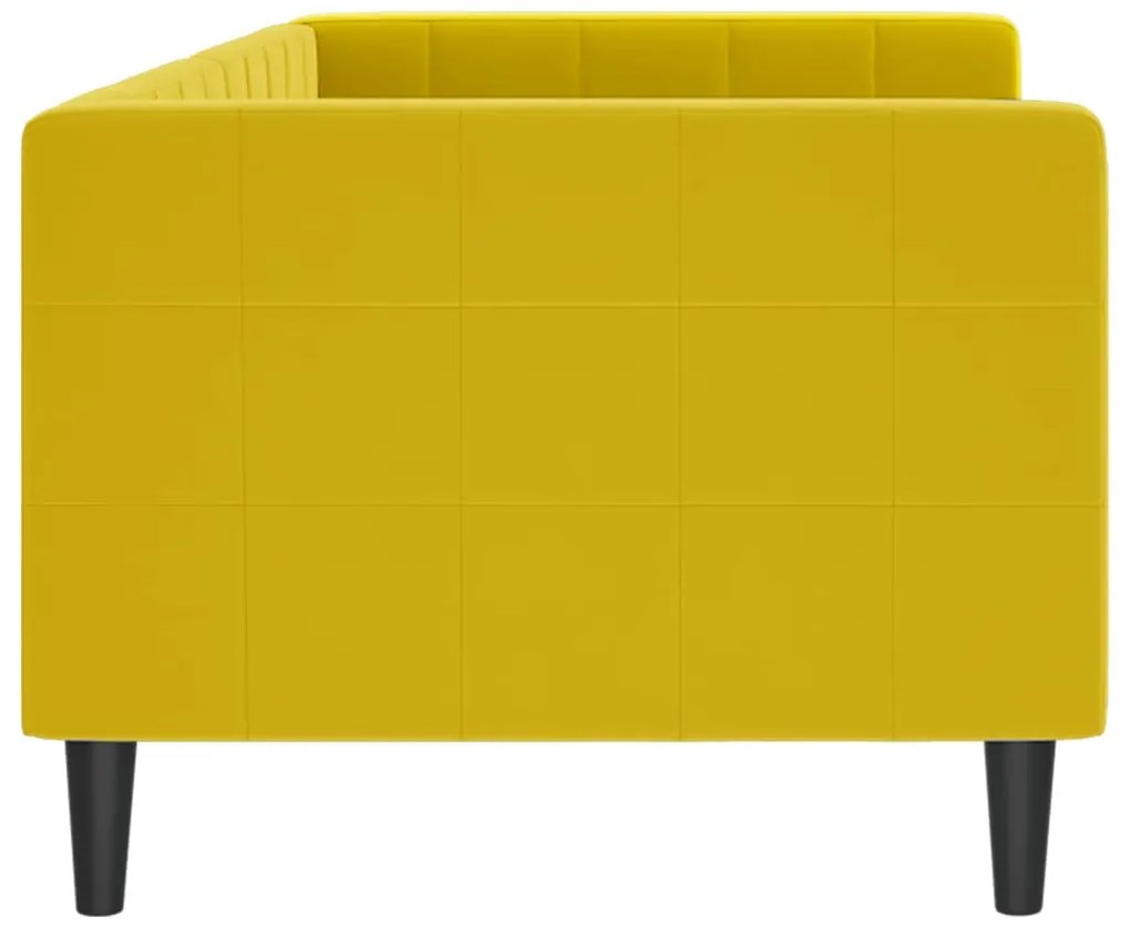 sárga bársony kanapéágy 80 x 200 cm