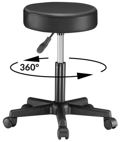Casaria® Gurulós puff - fekete