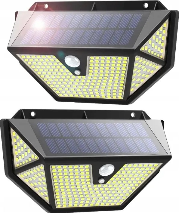 Napelemes Led Kültéri Fali lámpa Alkonyat mozgásérzékelő IP65