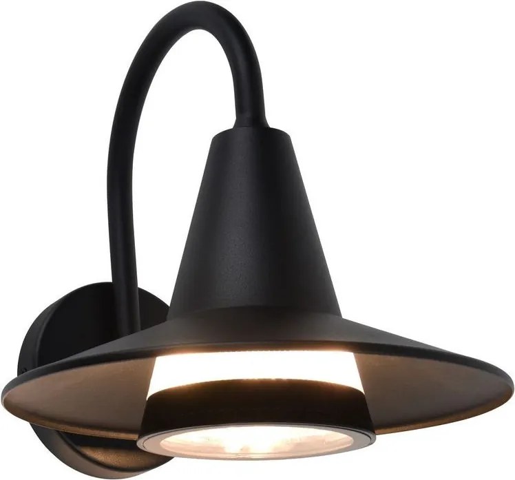 LUTEC 5213901012 SWAN Klasszikus Kültéri Fali Lámpa Fekete E27 IP44