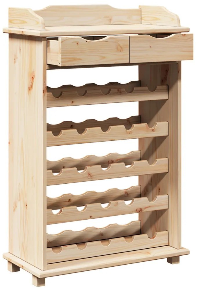 Bor Rack 90x60x30 cm Tömör Fa Fenyő