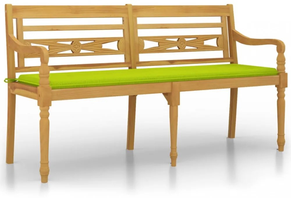 tömör tíkfa Batavia pad világoszöld párnával 150 cm
