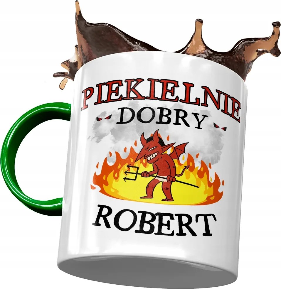 Zöld bögre Robert Kollégáknak Ajándék Nyomtatott Fotóval