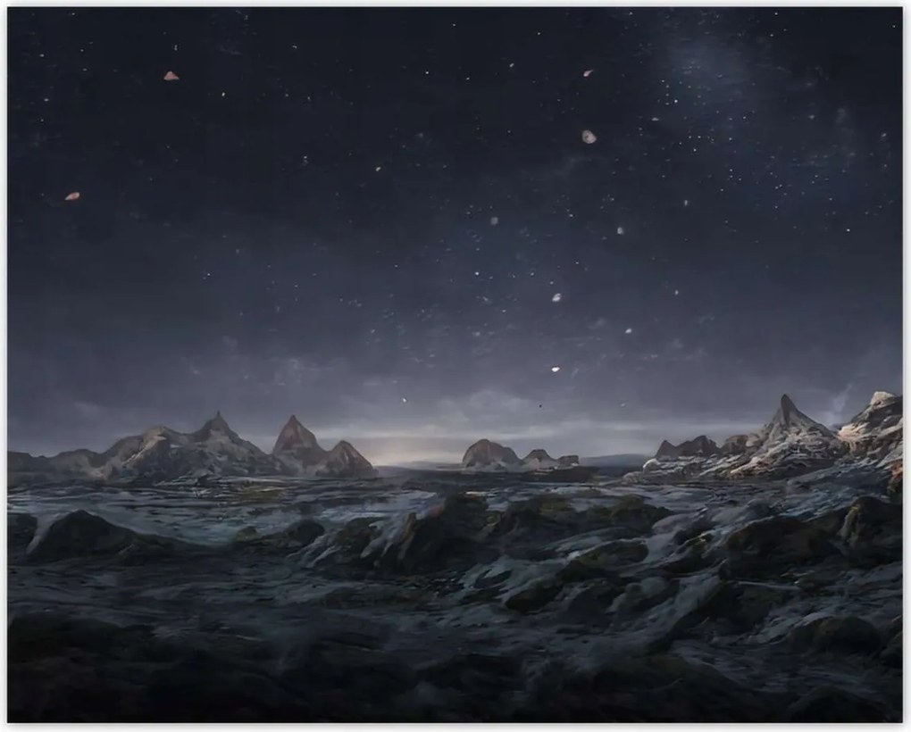 Poszterek 50x40 Éjszakai csodálatos hegyek