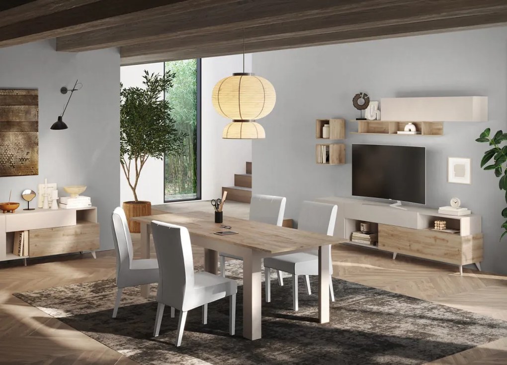 Monaco TV szekrény Cadiz tölgy/kasmír