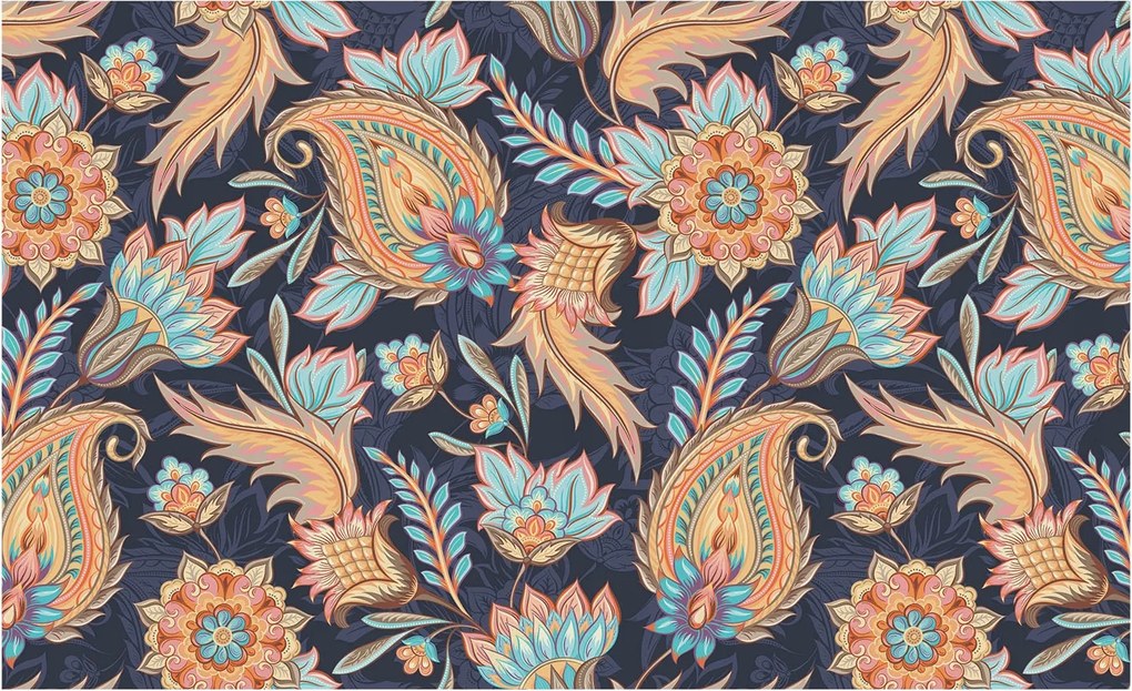 Dekoratív fotótapéta falra Könnyű összeszerelés Virágmintás 416x254 Ragasztó