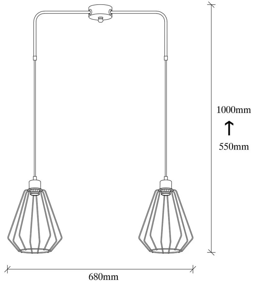 Straton fekete fém függőlámpa - Opviq lights