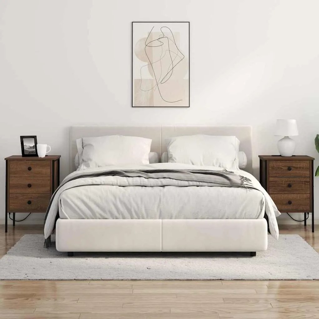 Éjjeli Szekrények 2 pcs barna tölgy 42 x 41 x 61 cm Faanyag
