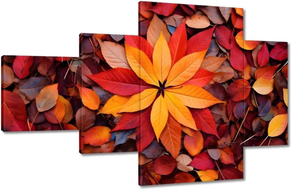 Vászonkép 130x80 Őszi színes levelek