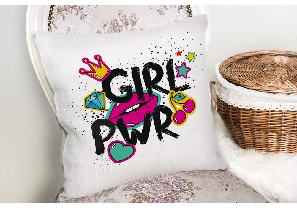 Gyerek párnahuzat 43x43 cm Girl Power – Mila Home
