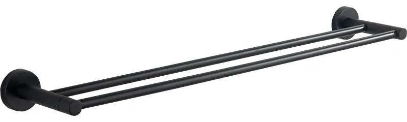Mexen Remo dupla törölközőtartó, fekete - 7050725-70