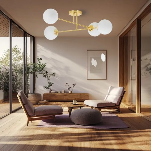 Csillár 4xE27/35W/230V átm. 70 cm arany