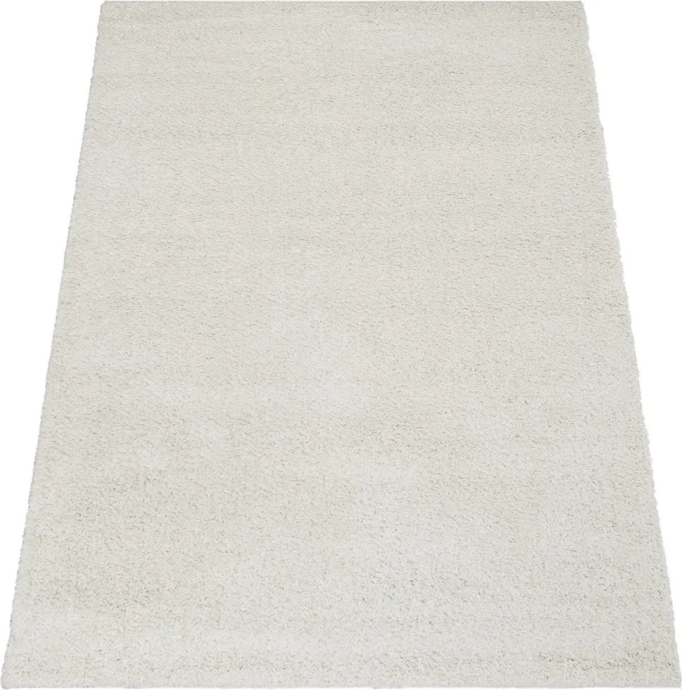 Szőnyeg 120x180 Hálószoba Nappaliba Shaggy Világos Krém Bozontos Csont Bolyhos