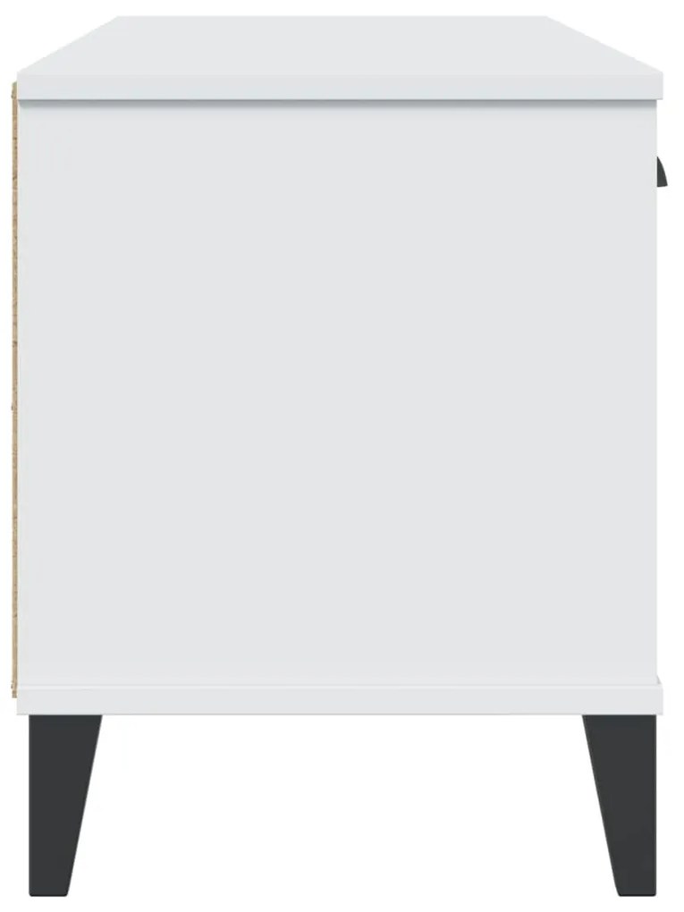 VIKEN fehér szerelt fa cipőtároló pad 106 x 35 x 45 cm