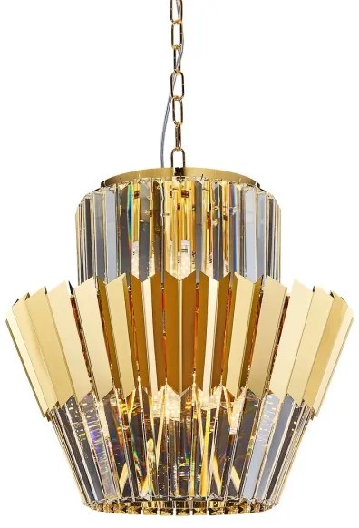 Csillár láncon DONNA 9xE14/40W/230V átm. 45 cm arany