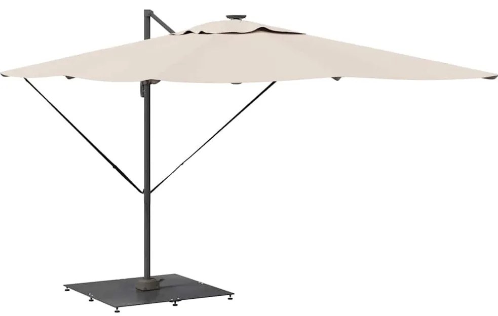 Napernyőtalp Sötétszürke 100 x 100 x 4 cm Acél