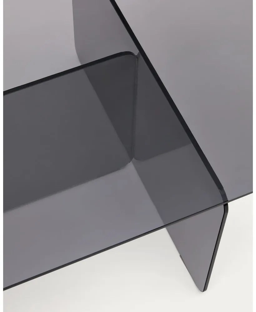Szürke üveg dohányzóasztal 60x120 cm Zaren – Kave Home